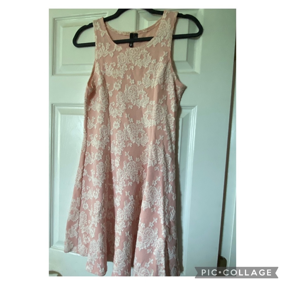 Pink floral dress